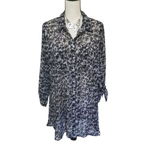 Roz & Ali Button up blouse, XL